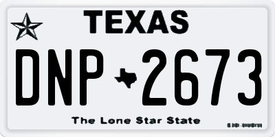 TX license plate DNP2673