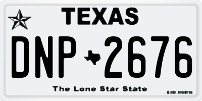 TX license plate DNP2676