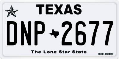TX license plate DNP2677