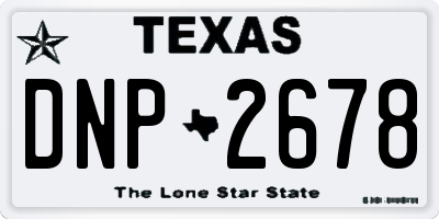 TX license plate DNP2678