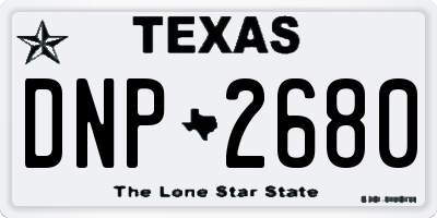 TX license plate DNP2680