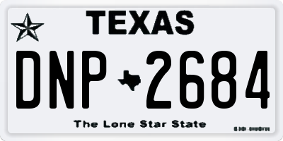 TX license plate DNP2684