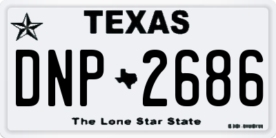 TX license plate DNP2686