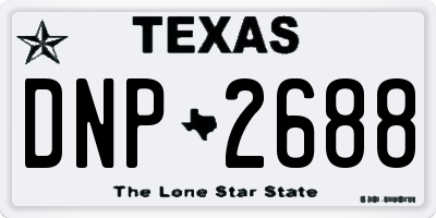 TX license plate DNP2688