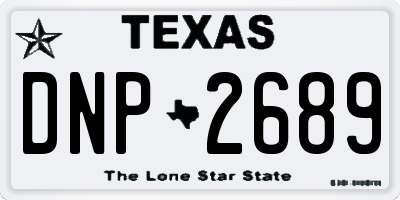 TX license plate DNP2689