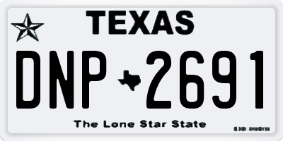 TX license plate DNP2691