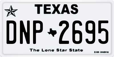 TX license plate DNP2695