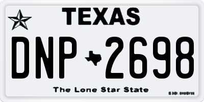 TX license plate DNP2698