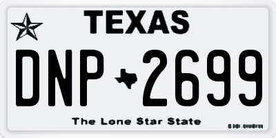 TX license plate DNP2699