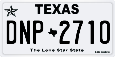 TX license plate DNP2710