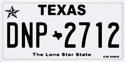 TX license plate DNP2712