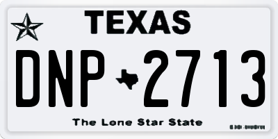TX license plate DNP2713