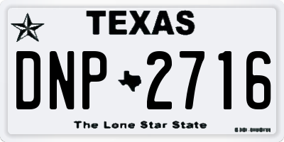 TX license plate DNP2716