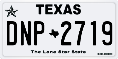 TX license plate DNP2719