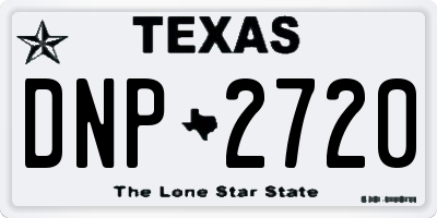 TX license plate DNP2720