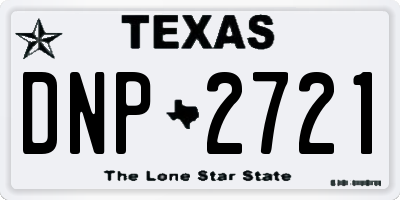 TX license plate DNP2721