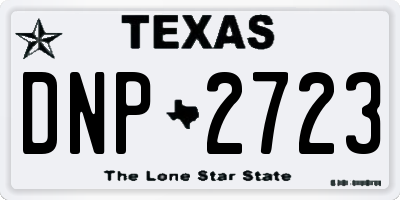 TX license plate DNP2723