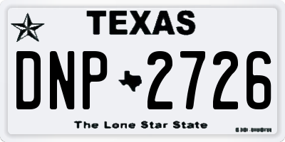 TX license plate DNP2726