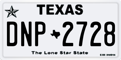 TX license plate DNP2728