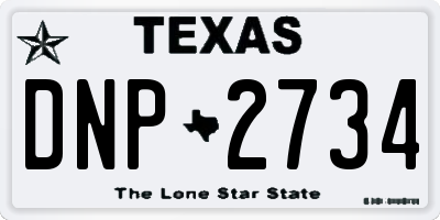TX license plate DNP2734