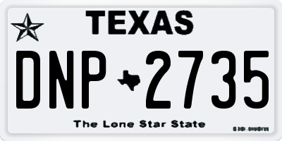 TX license plate DNP2735