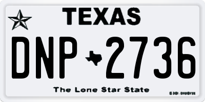 TX license plate DNP2736