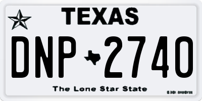 TX license plate DNP2740