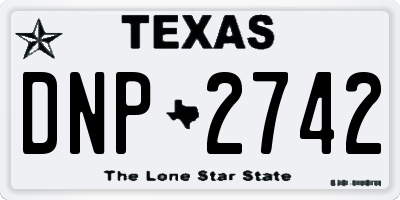 TX license plate DNP2742