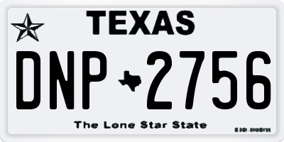 TX license plate DNP2756