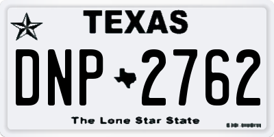 TX license plate DNP2762