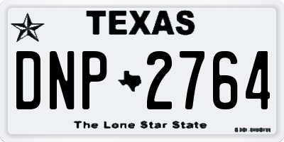 TX license plate DNP2764