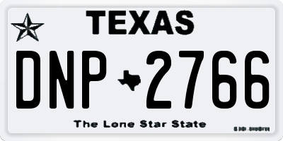 TX license plate DNP2766
