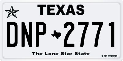 TX license plate DNP2771