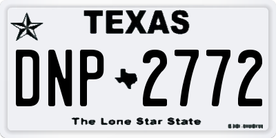 TX license plate DNP2772