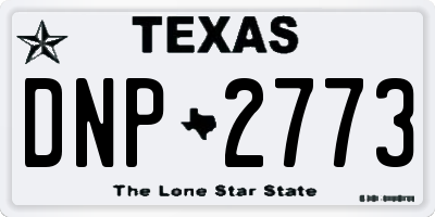 TX license plate DNP2773
