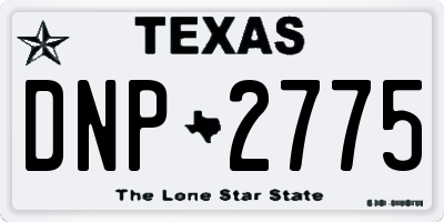 TX license plate DNP2775