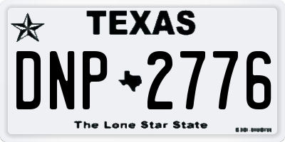 TX license plate DNP2776