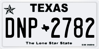 TX license plate DNP2782