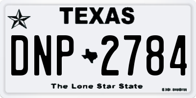 TX license plate DNP2784