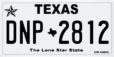 TX license plate DNP2812