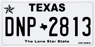 TX license plate DNP2813