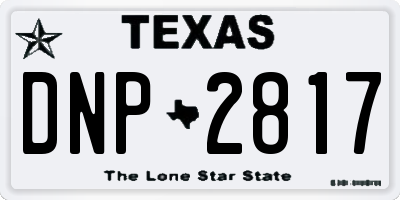 TX license plate DNP2817