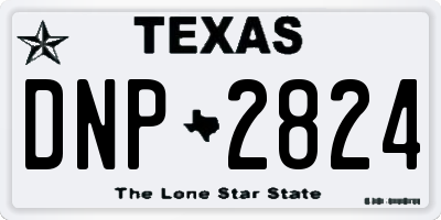 TX license plate DNP2824