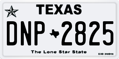 TX license plate DNP2825