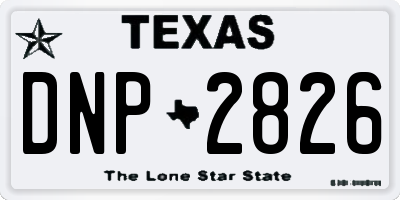TX license plate DNP2826