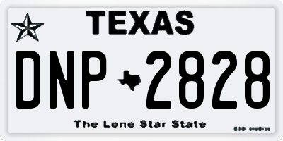 TX license plate DNP2828