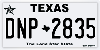 TX license plate DNP2835