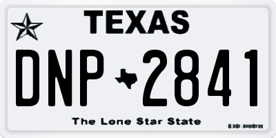 TX license plate DNP2841