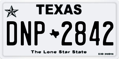 TX license plate DNP2842