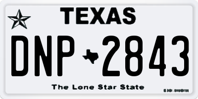 TX license plate DNP2843